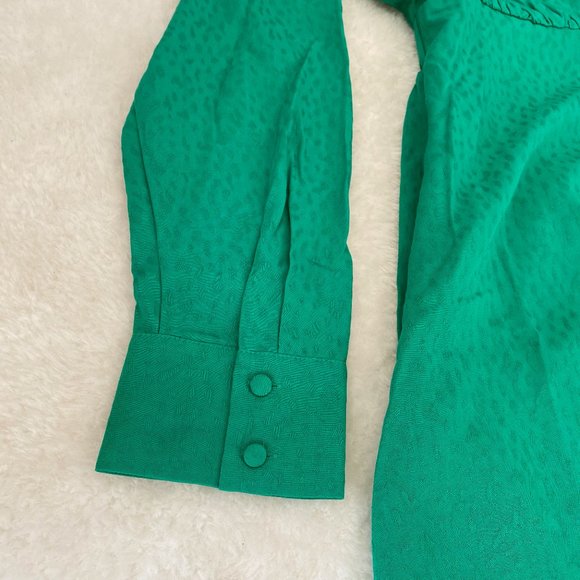 Sanctuary Green Wrap Casual Dress, Long Sleeve, V-neck, Ties at waist, Lined - Picture 8 of 8